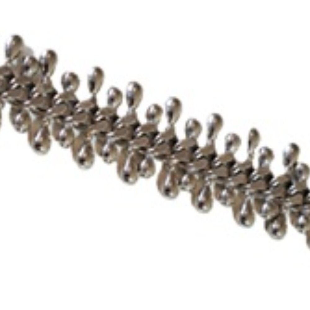Silver Modernist Teardrop Link Bracelet
